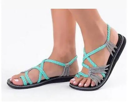 Boho Handmade Breathable Braided Sandals